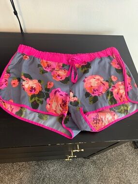 aerie Hot Pink Elastic Waistband Swim Bottoms